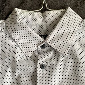 H&M Men’s Polka Dot Button-down Dress Short - M